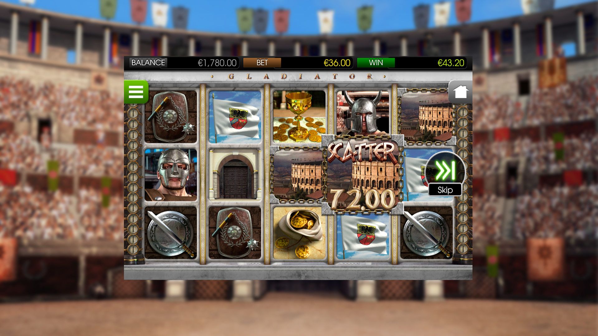 BetSoft Gladiator Screenshot