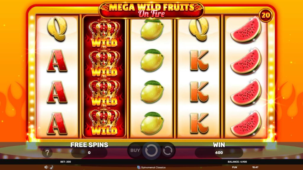 SP Mega Wild Fruits On Fire Screenshot